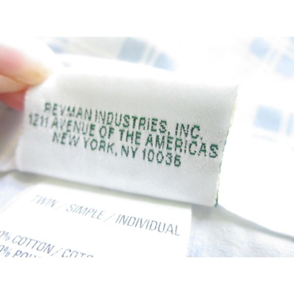 Laura Ashely Hampton Quartet Light Blue Plaid Twin Top Sheet Vintage Country EUC - Picture 10 of 14